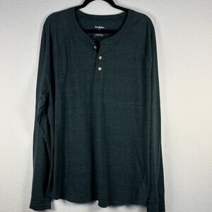 Goodfellow & Co Men's Forest Green Long Sleeve Henley Shirt Size XXL